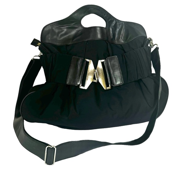 RUDSAK New Tote Bag Belt Shoulder Crossbody Nylon Leather Buckle Minimalist Ruch - Picture 1 of 16